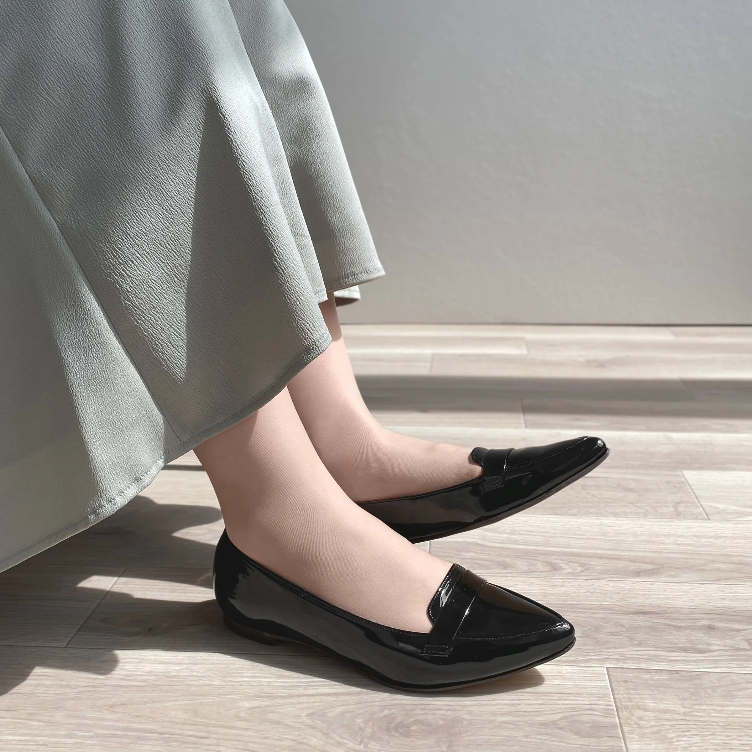 10% OFF: 2024SSBI: Low-cut pointed-toe loafers (124) Black E