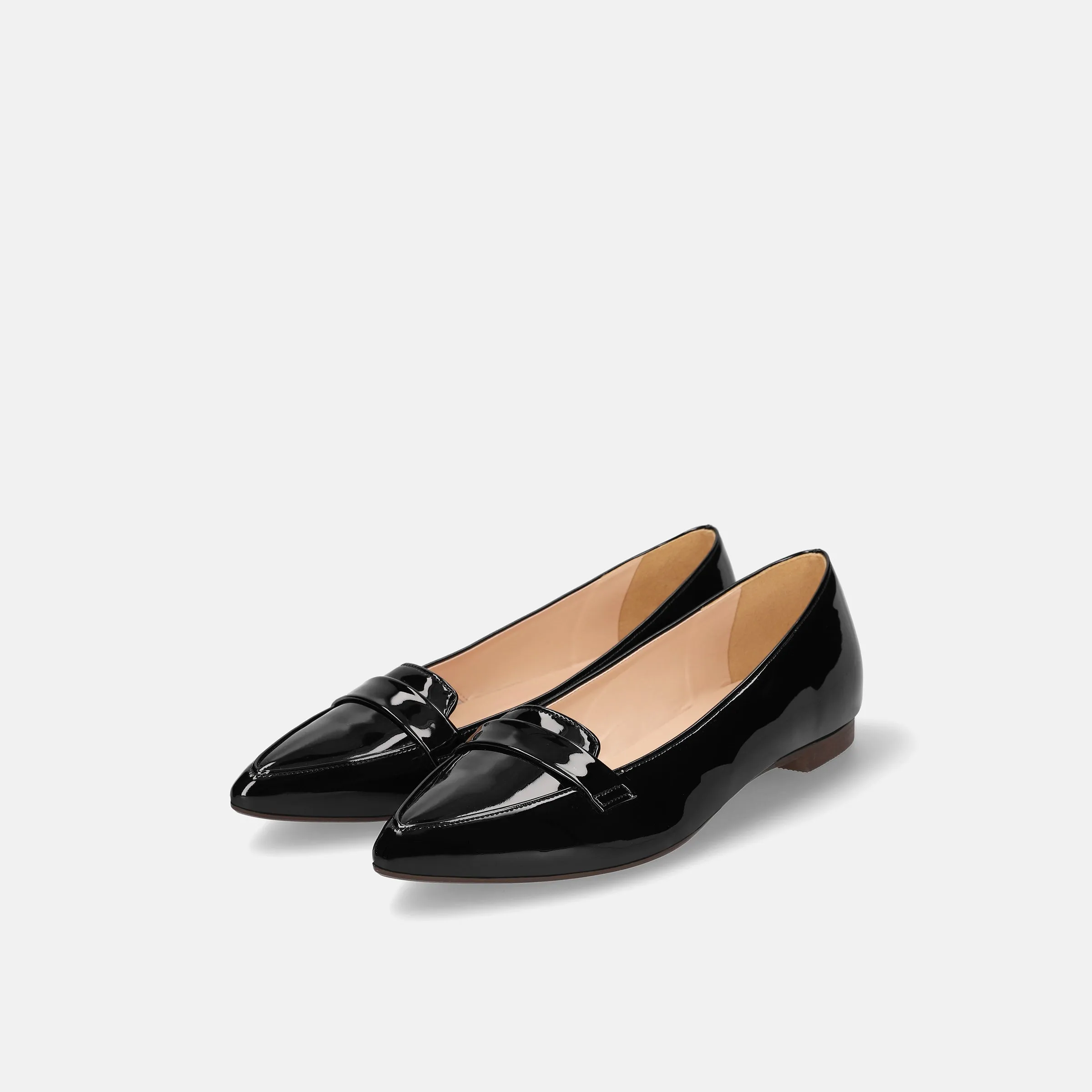 10% OFF: 2024SSBI: Low-cut pointed-toe loafers (124) Black E
