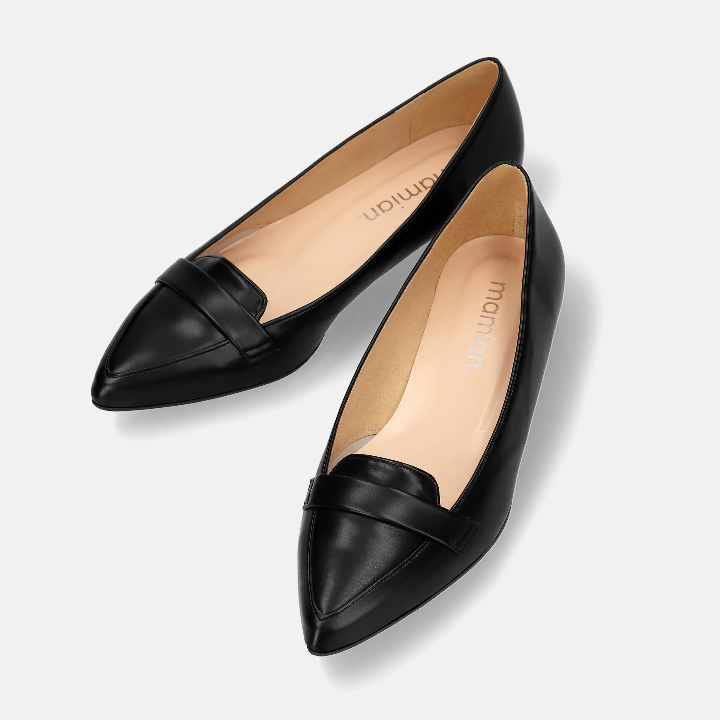 10% OFF: 2024SSBI: Low-cut pointed-toe loafers (124) Black