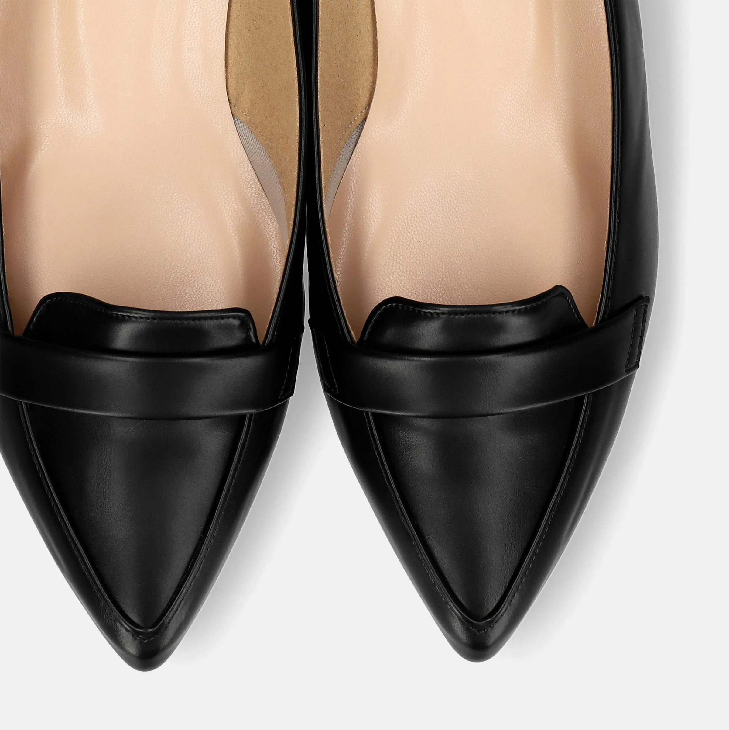 10% OFF: 2024SSBI: Low-cut pointed-toe loafers (124) Black