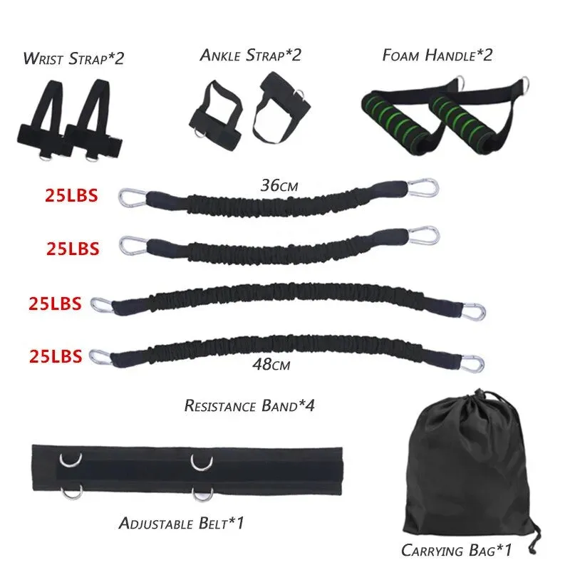 100 LBS Boxing Resistance Bands Set for MMA, Boxing, Kickboxing and Agility Training