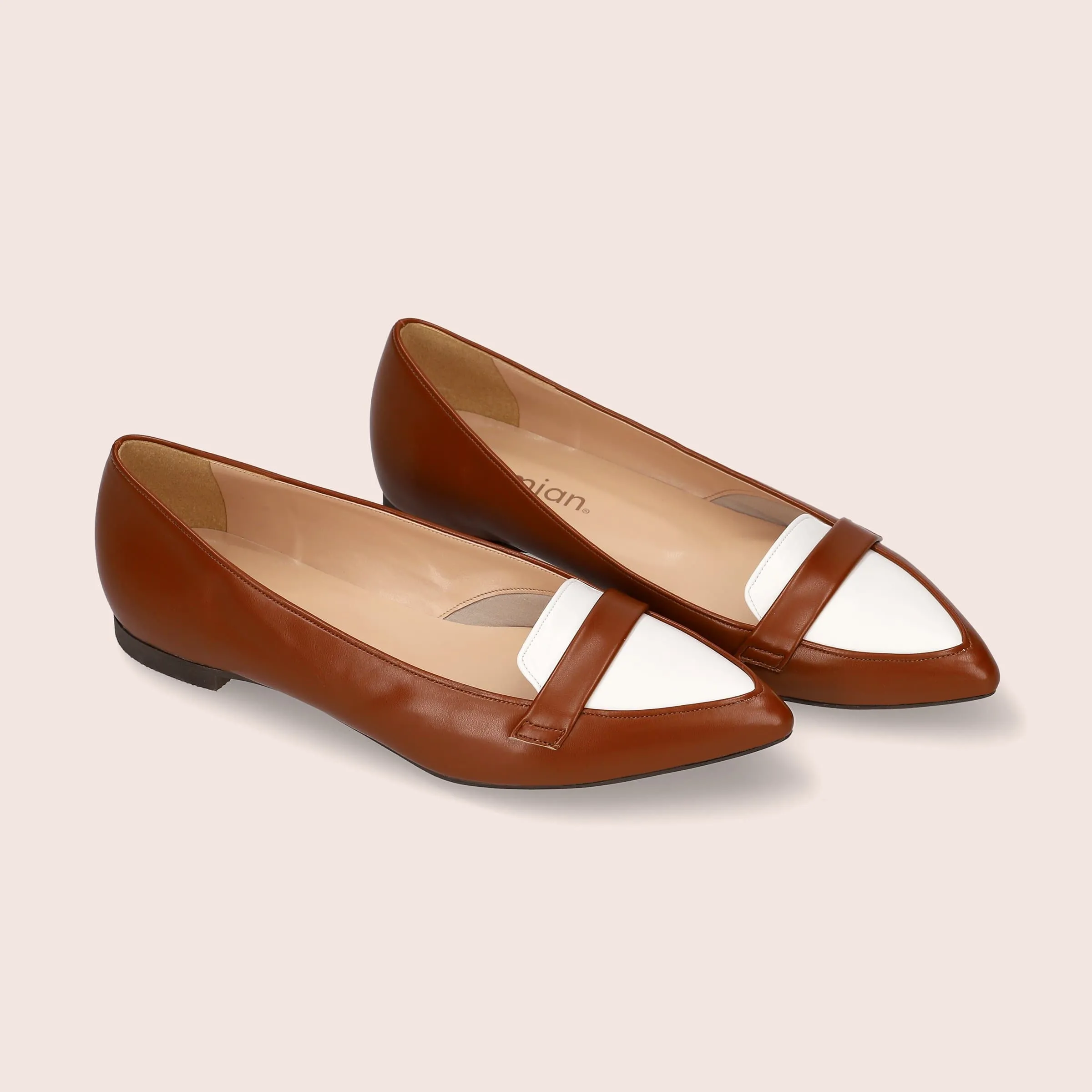 20% OFF: SSBI: Pointed Toe Loafer (124) Brown/C