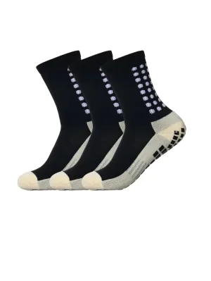 Anti-Skid Athletic Socks with Adhesive Points – 3 Pairs for Sports & Casual Wear