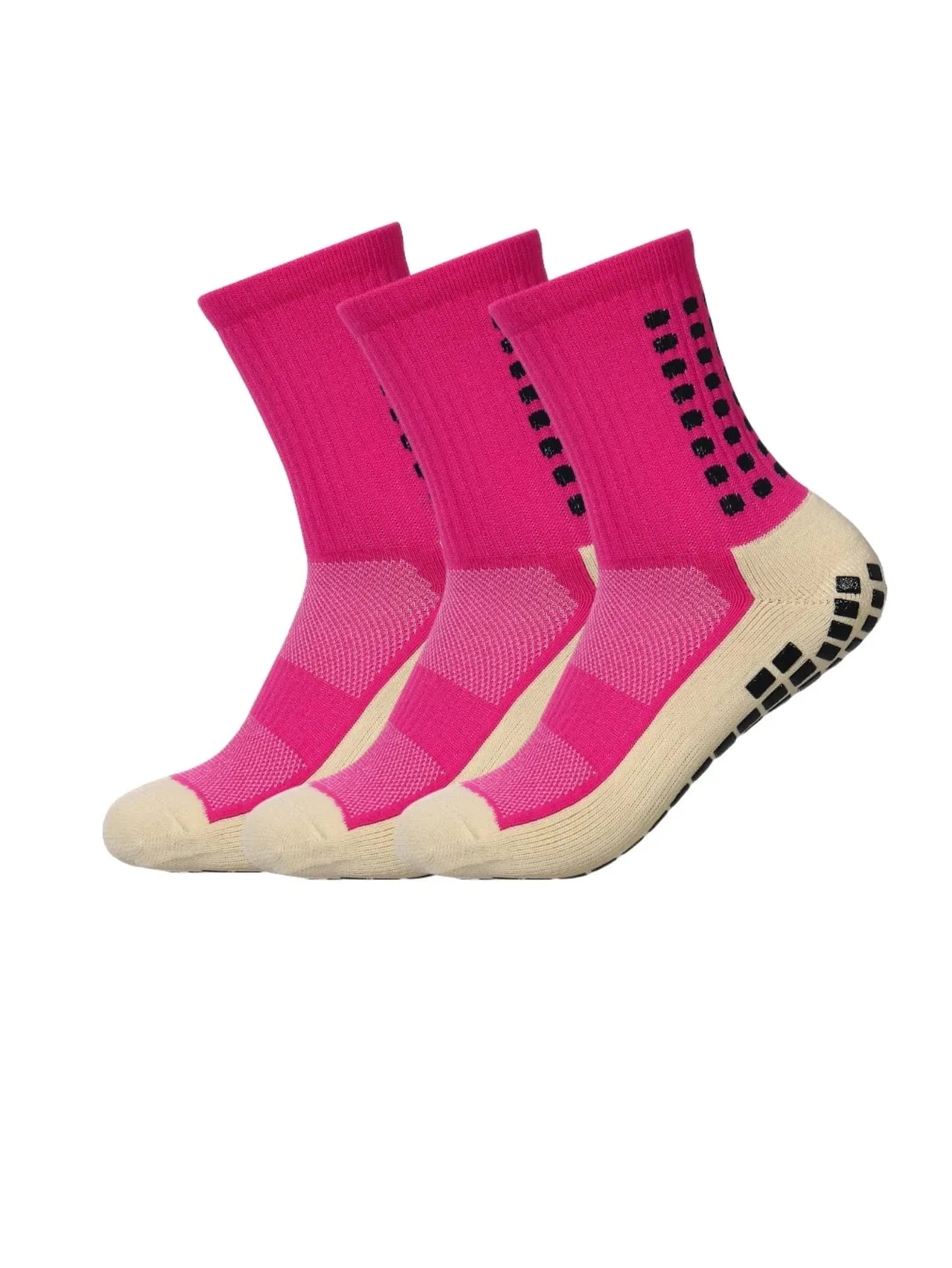 Anti-Skid Athletic Socks with Adhesive Points – 3 Pairs for Sports & Casual Wear