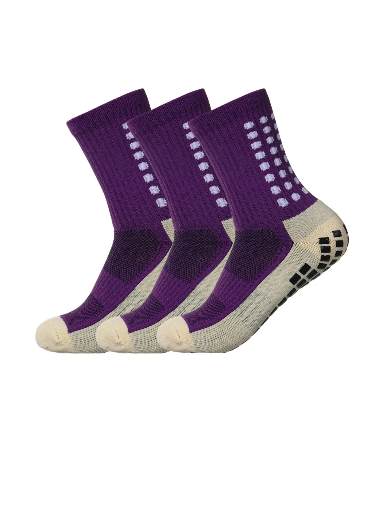 Anti-Skid Athletic Socks with Adhesive Points – 3 Pairs for Sports & Casual Wear