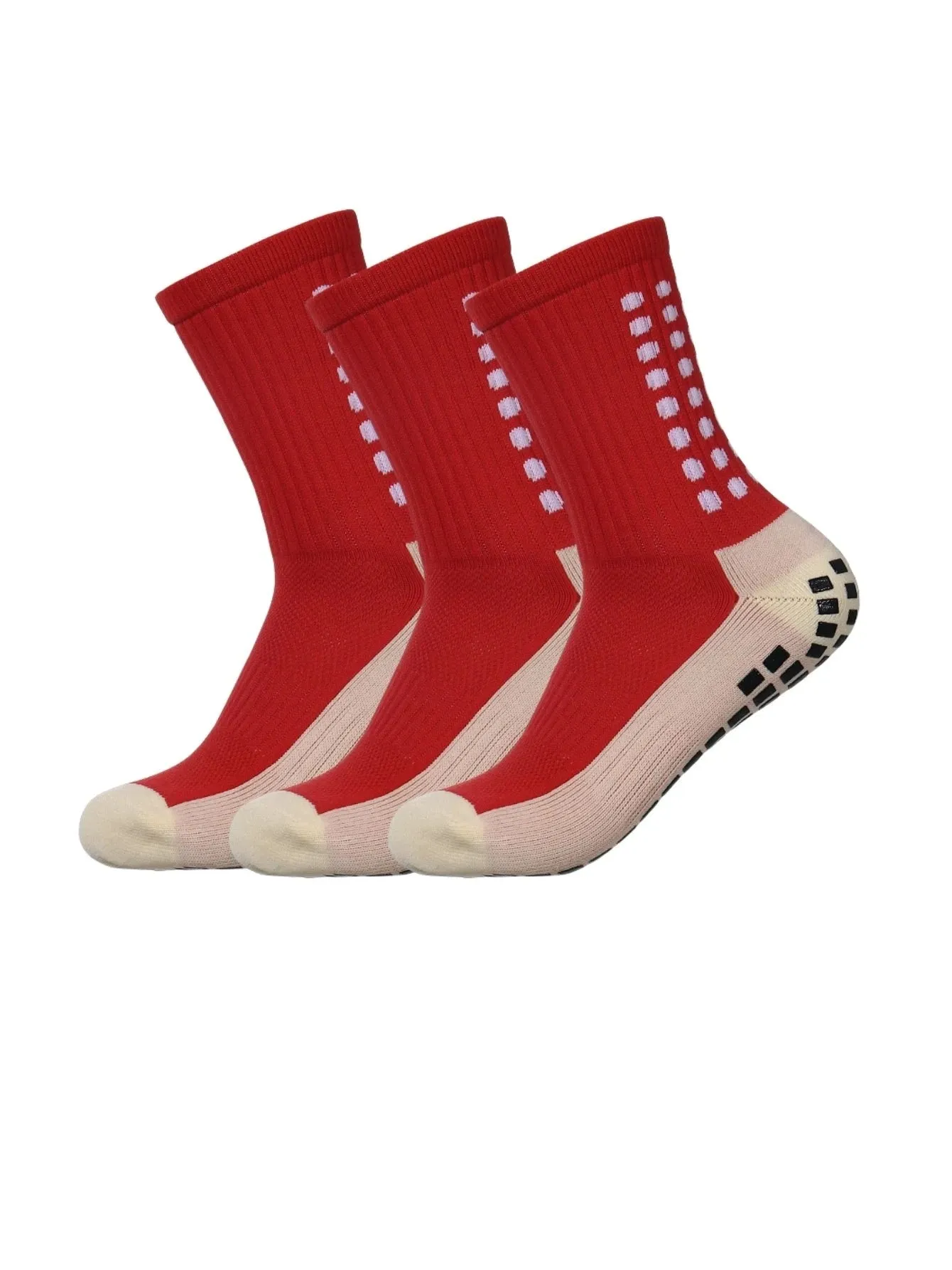 Anti-Skid Athletic Socks with Adhesive Points – 3 Pairs for Sports & Casual Wear
