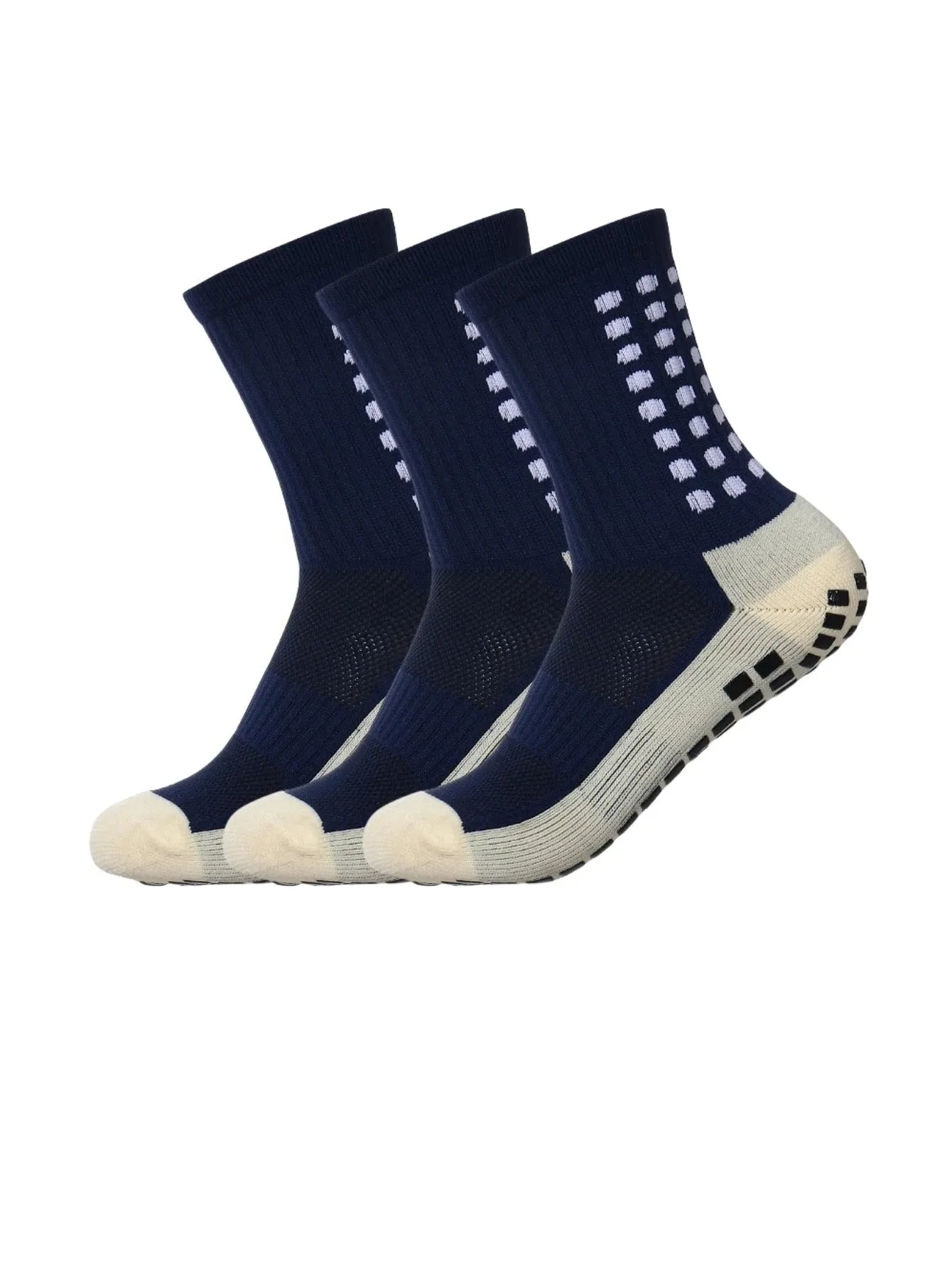 Anti-Skid Athletic Socks with Adhesive Points – 3 Pairs for Sports & Casual Wear