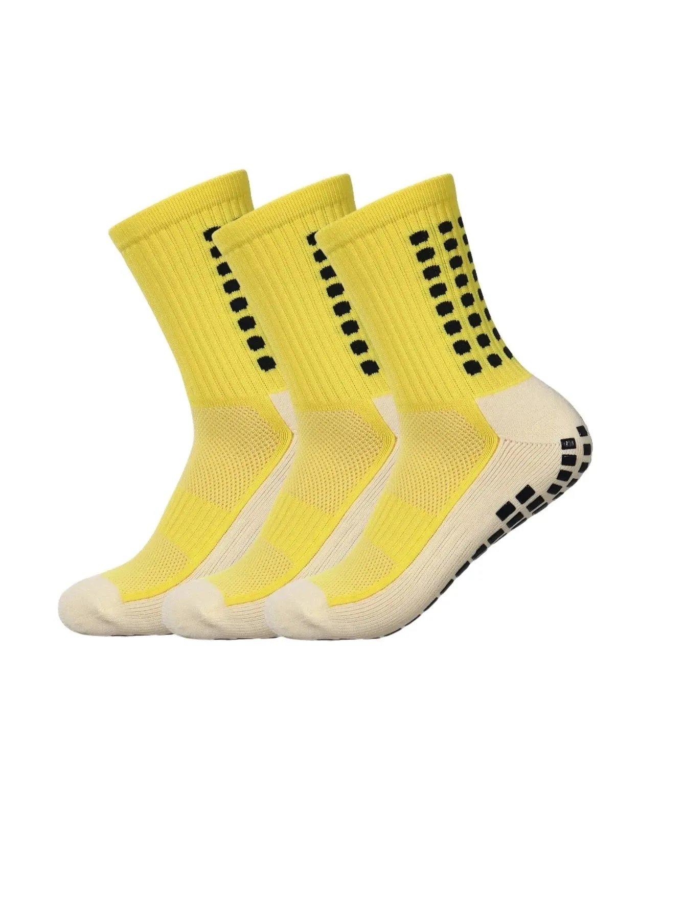 Anti-Skid Athletic Socks with Adhesive Points – 3 Pairs for Sports & Casual Wear