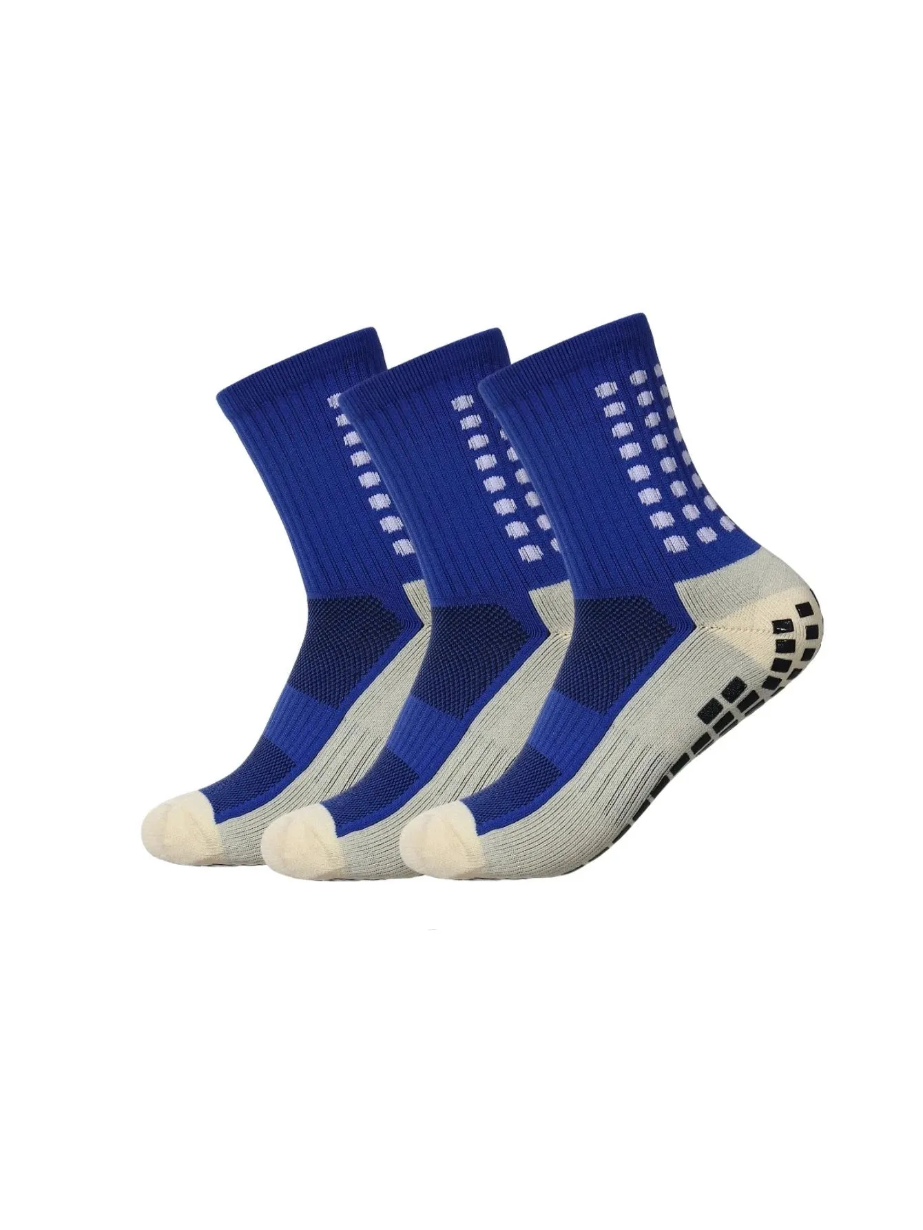 Anti-Skid Athletic Socks with Adhesive Points – 3 Pairs for Sports & Casual Wear