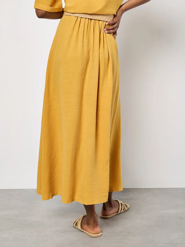 AP Belted Midi Skirt