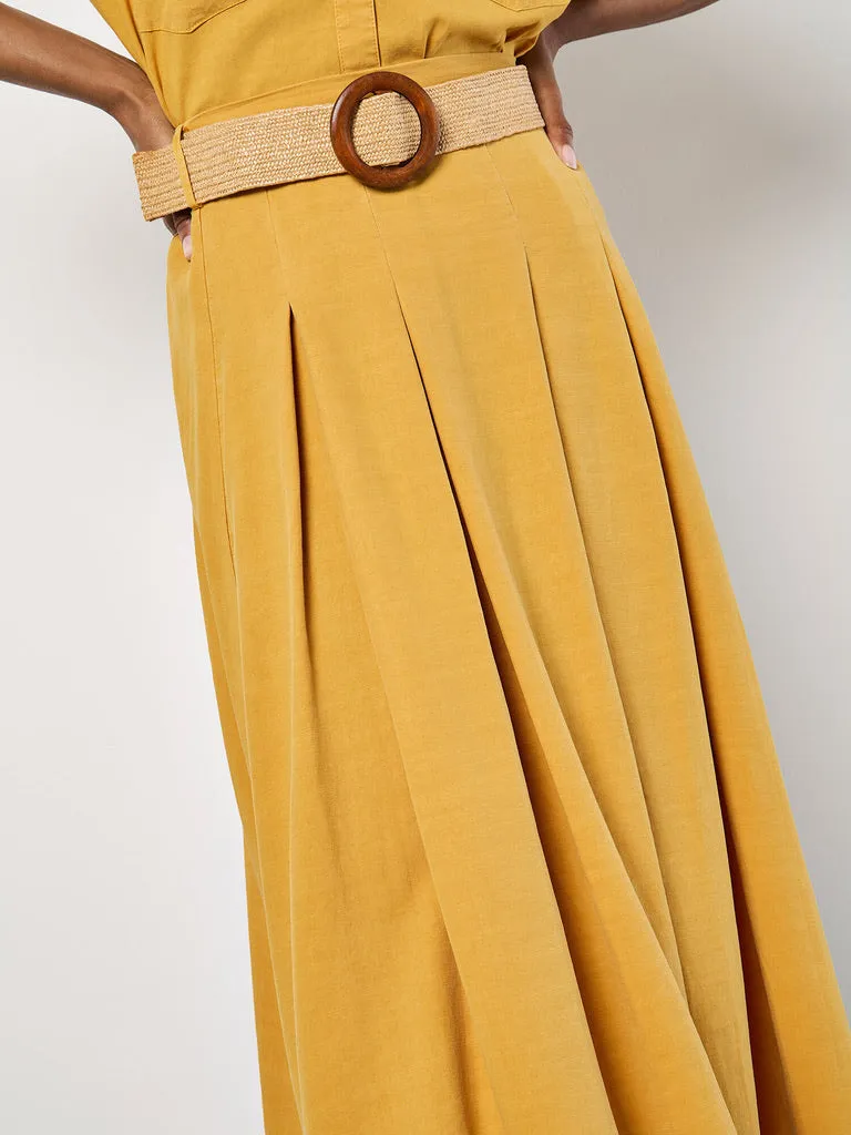 AP Belted Midi Skirt