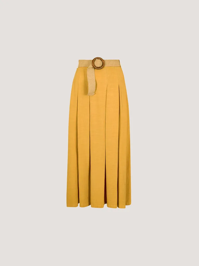 AP Belted Midi Skirt