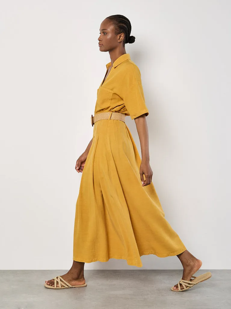 AP Belted Midi Skirt