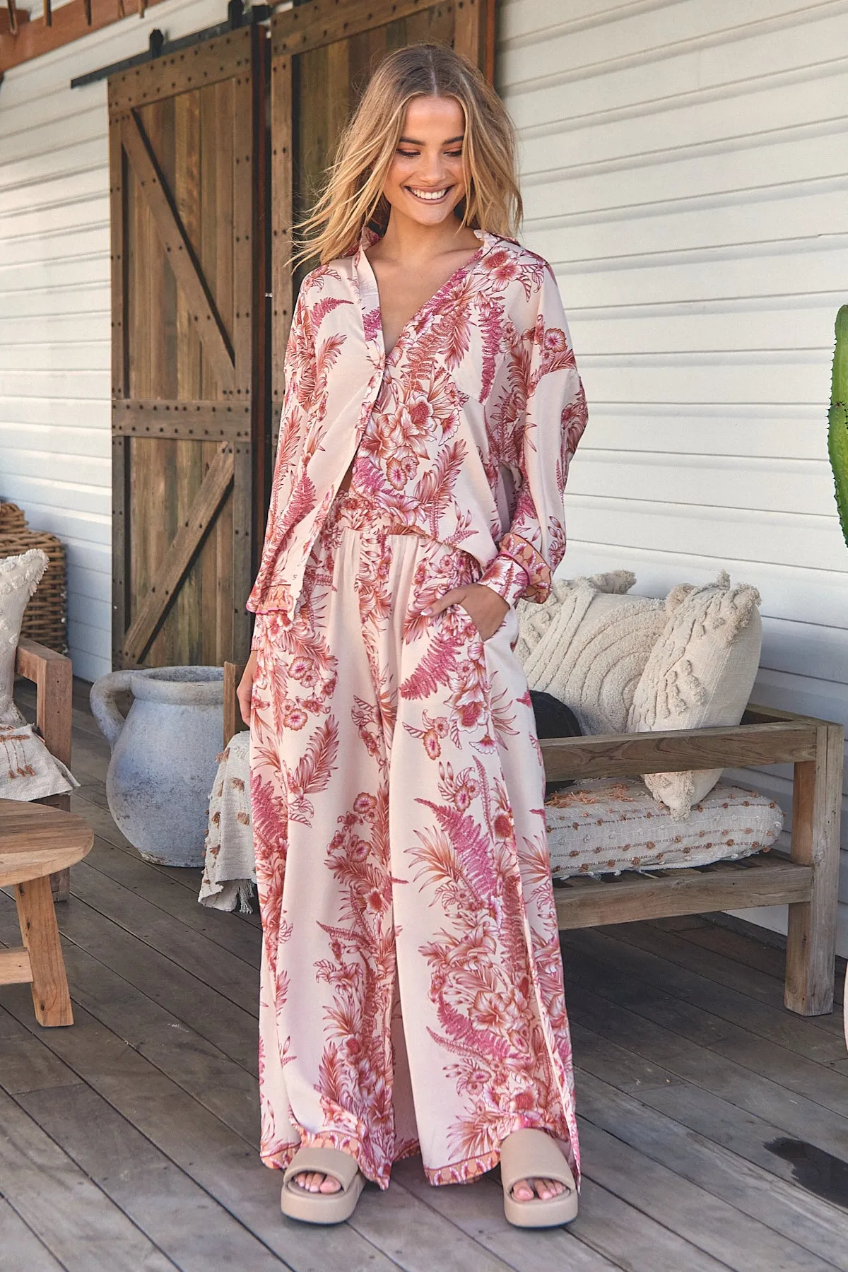 Balmy Nights Print Bombay Pants