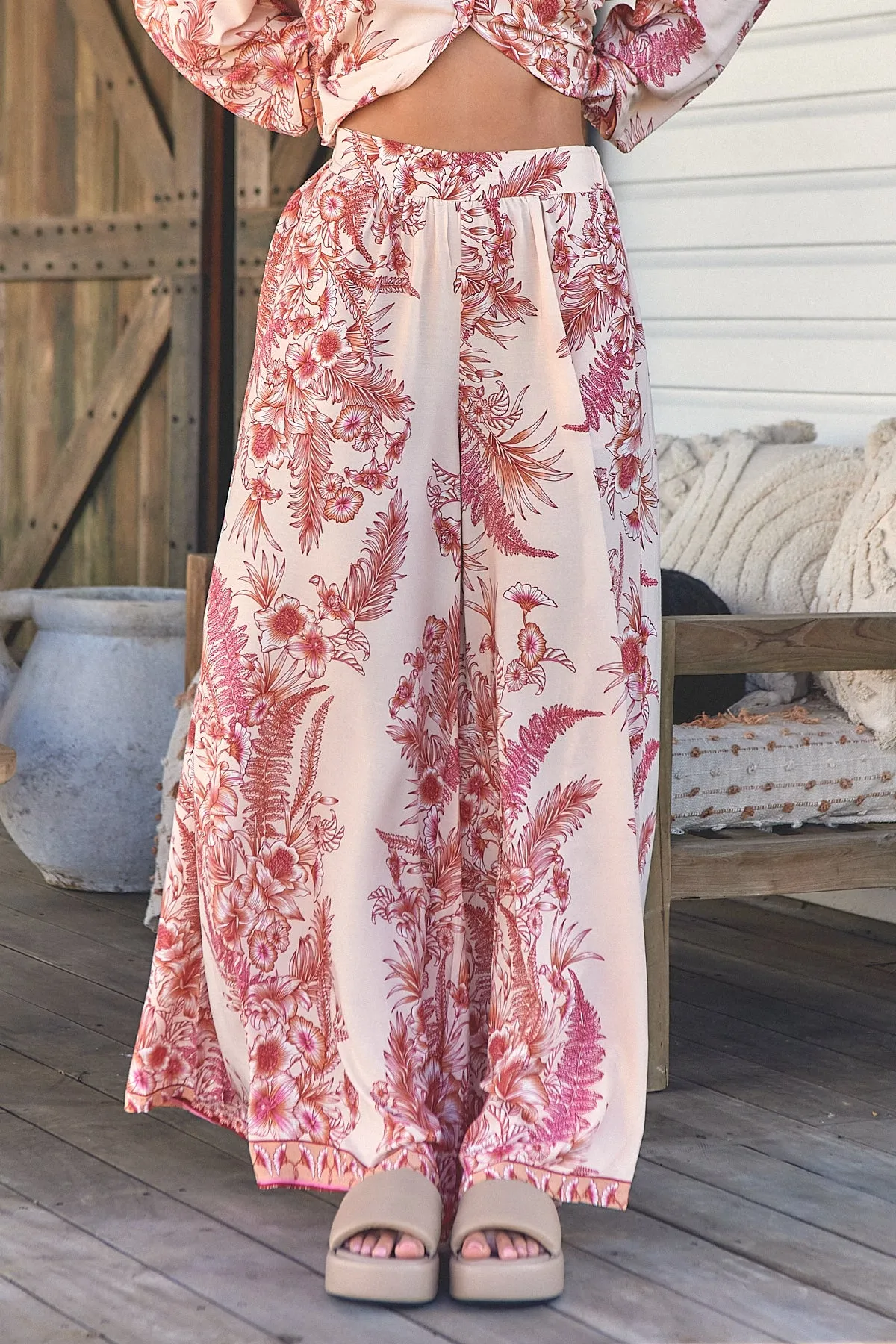 Balmy Nights Print Bombay Pants