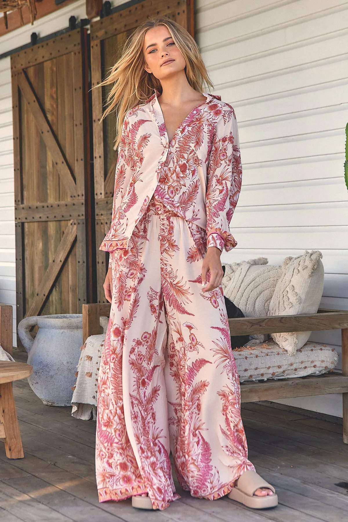 Balmy Nights Print Bombay Pants