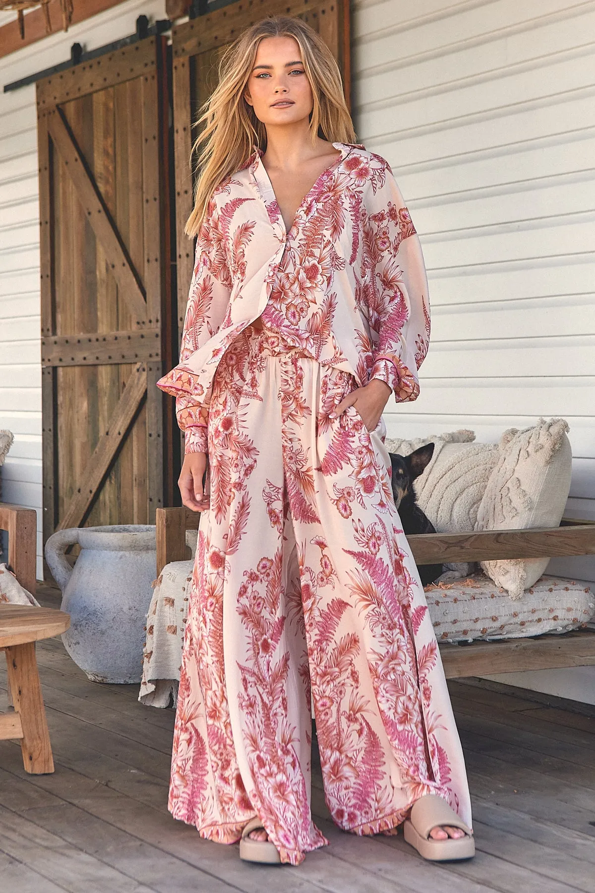 Balmy Nights Print Bombay Pants