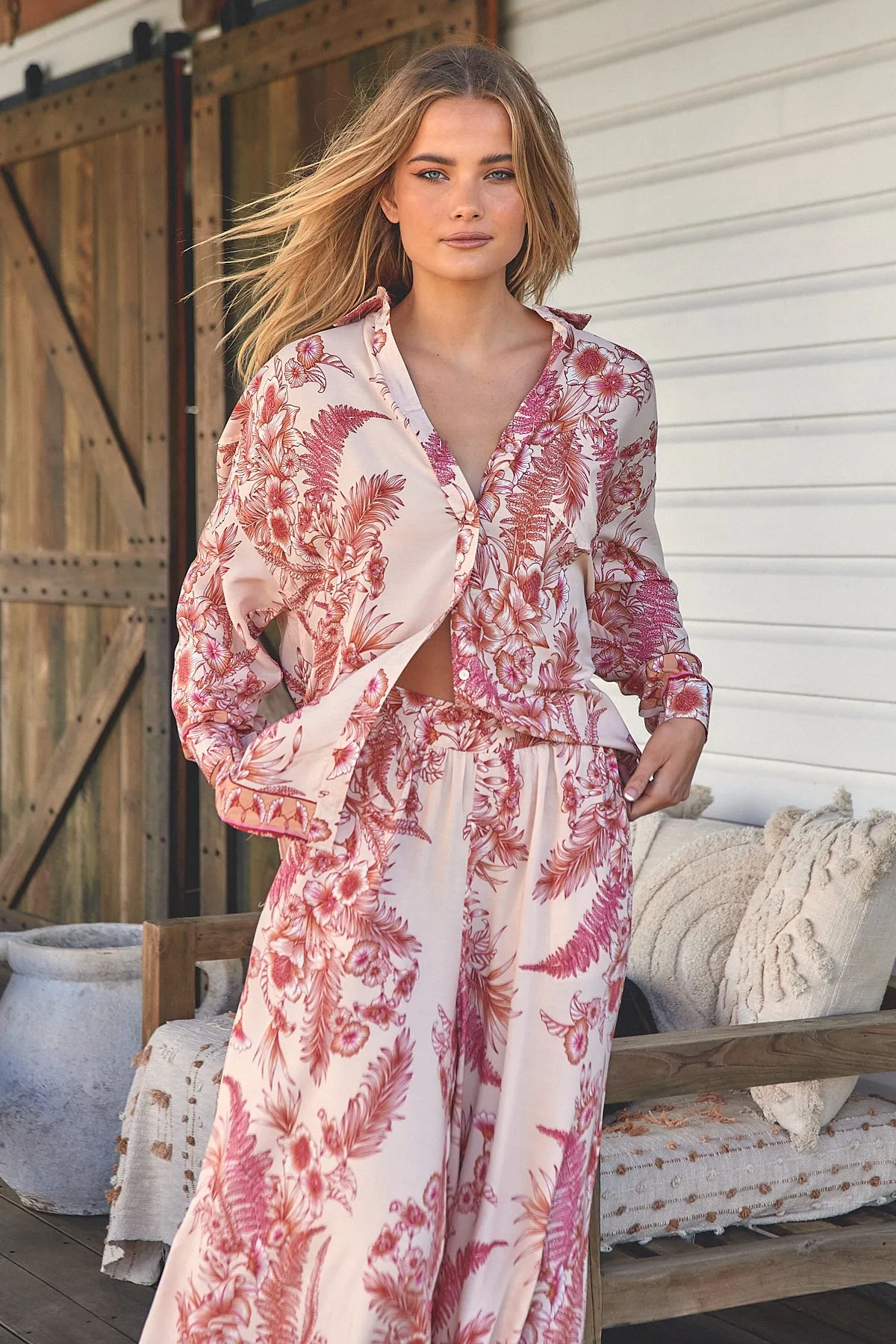 Balmy Nights Print Bombay Pants