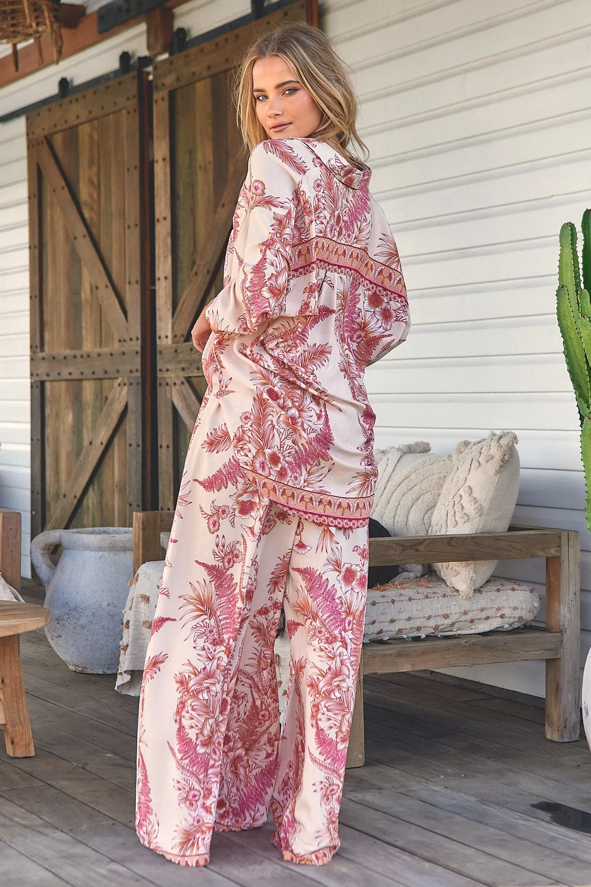 Balmy Nights Print Bombay Pants