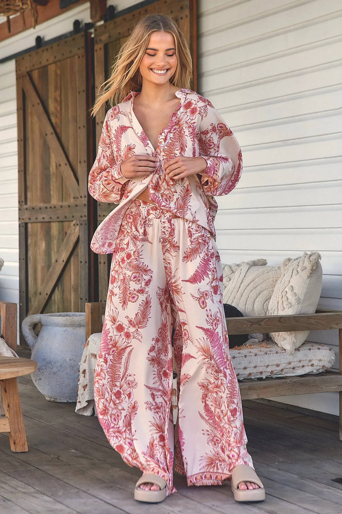 Balmy Nights Print Bombay Pants