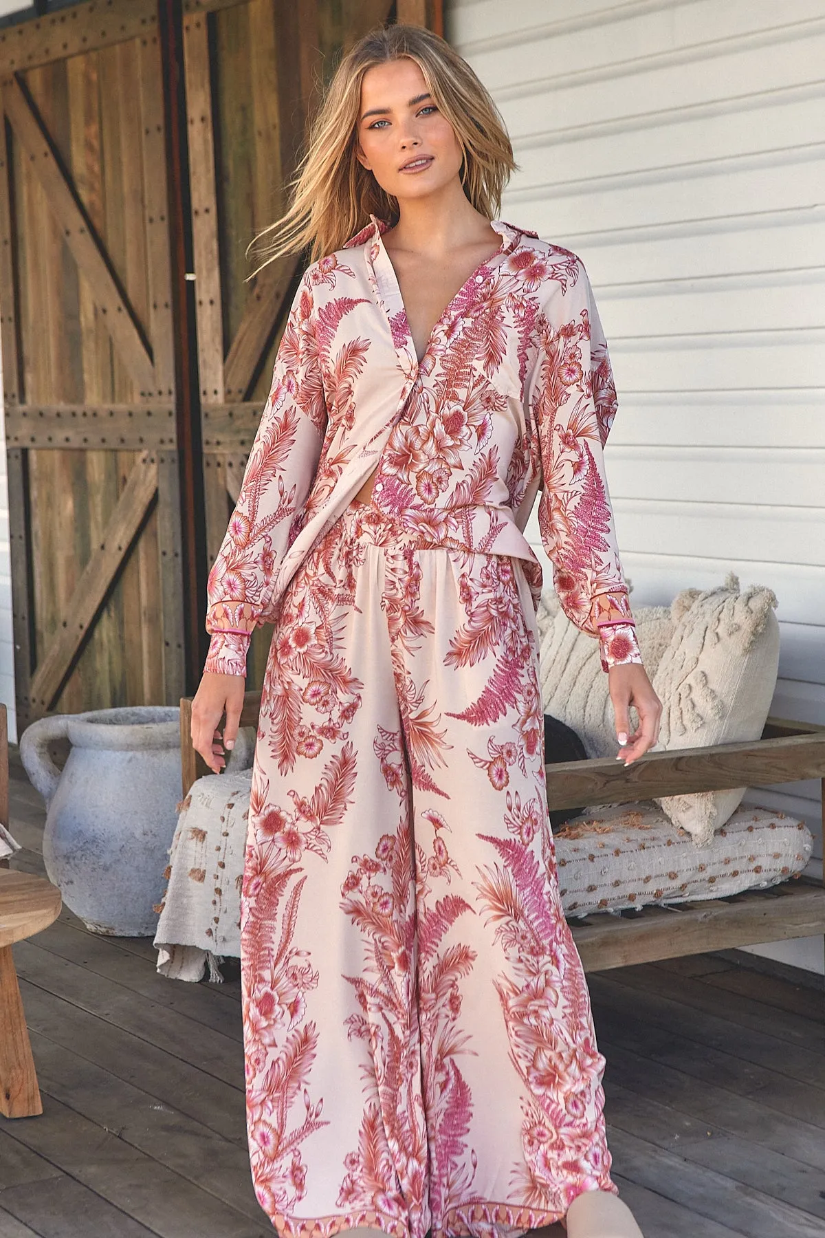 Balmy Nights Print Bombay Pants