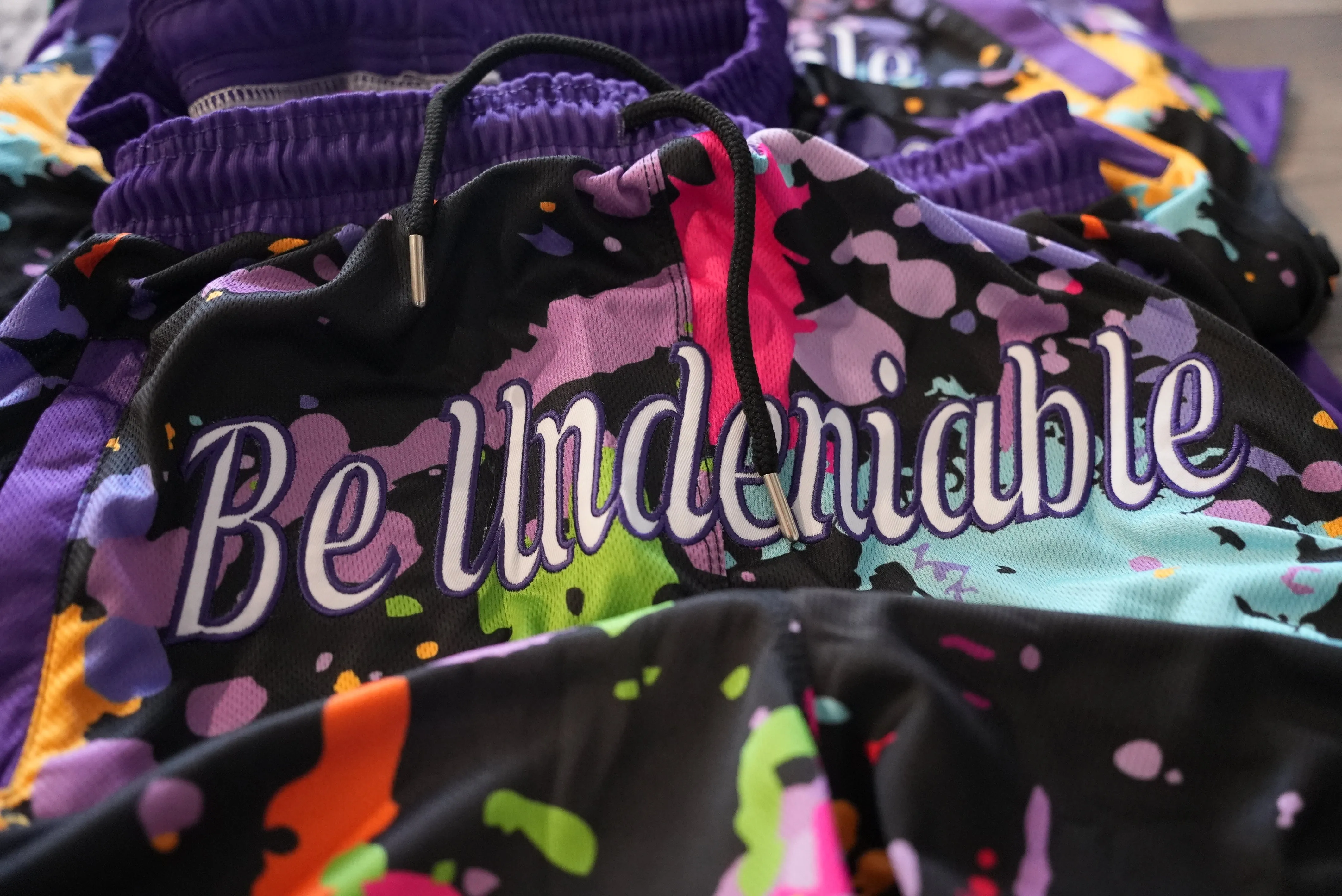 Be Undeniable "Splat" Mesh Shorts