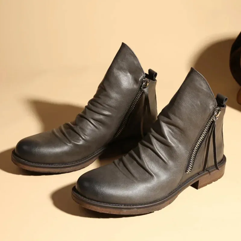 Bernardo Cavallino Leather Boots