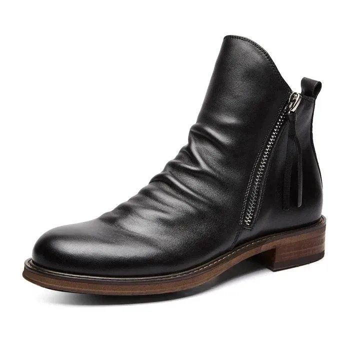 Bernardo Cavallino Leather Boots
