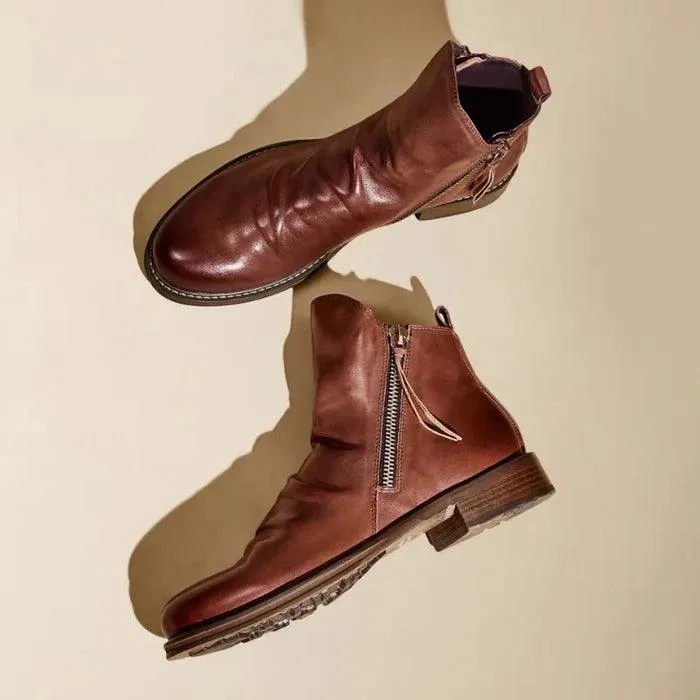 Bernardo Cavallino Leather Boots