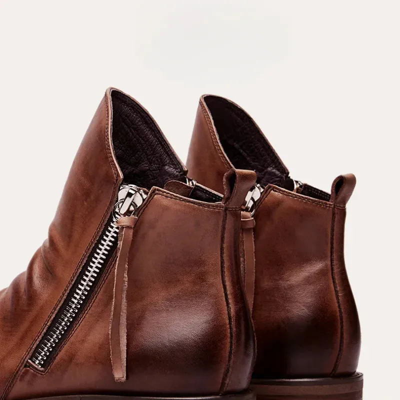 Bernardo Cavallino Leather Boots