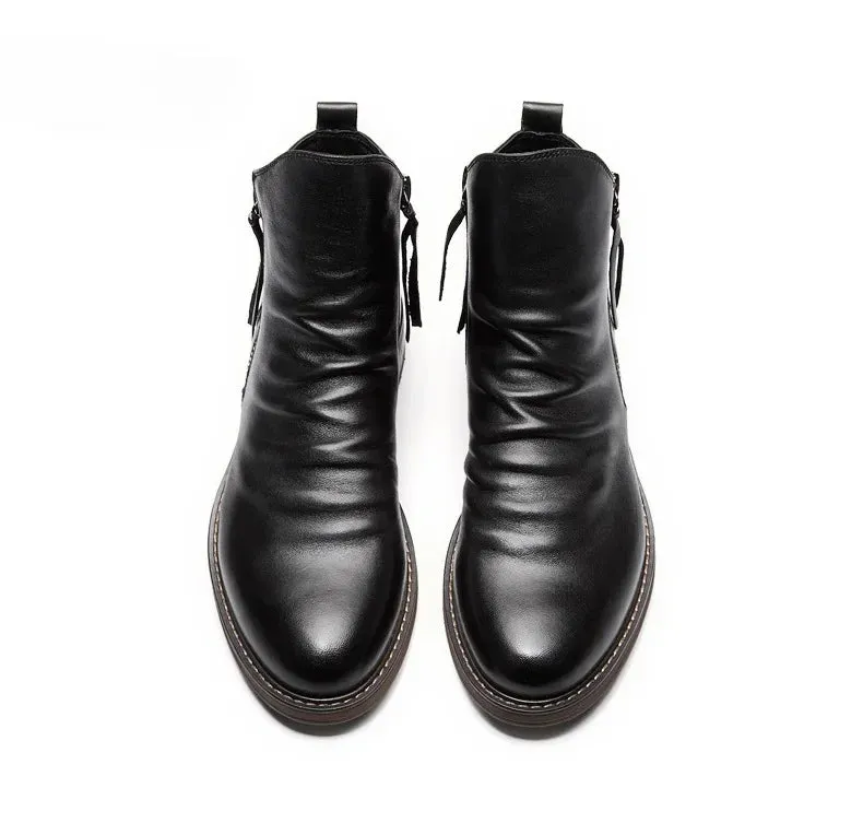 Bernardo Cavallino Leather Boots