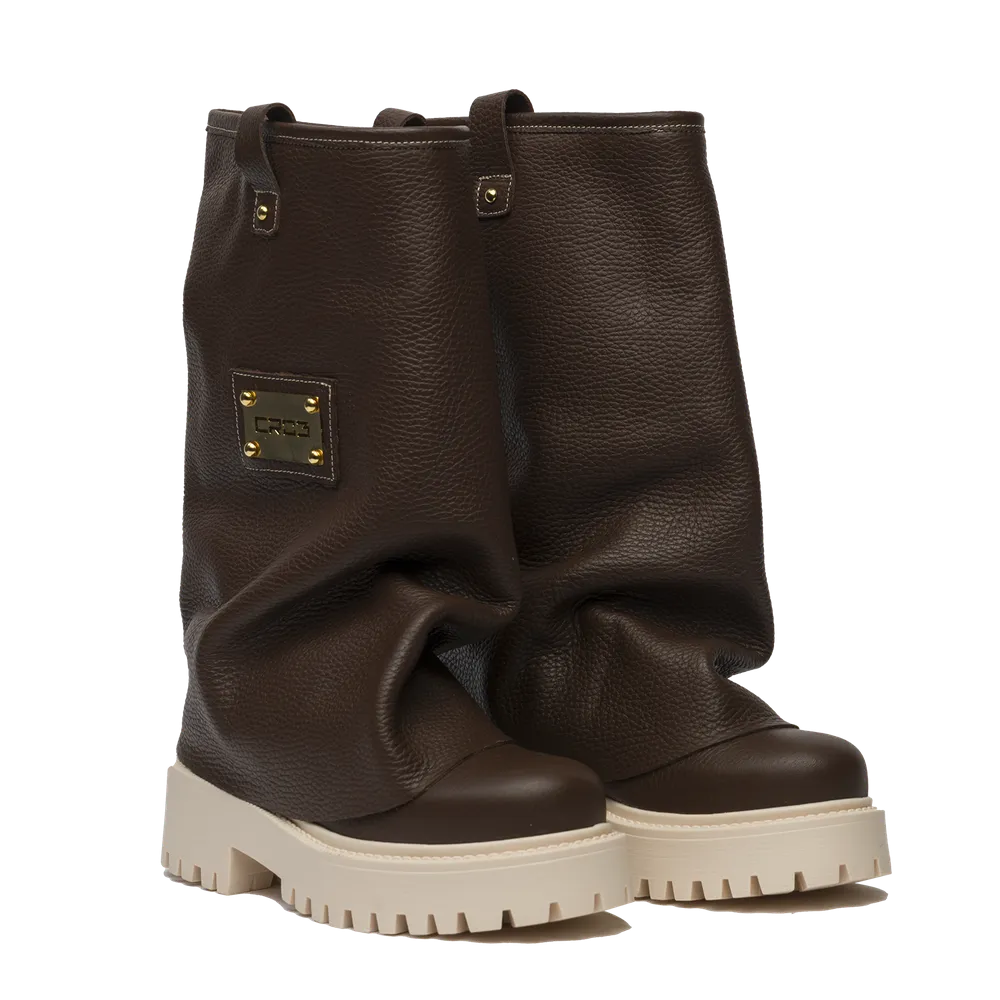 CHUNKY – Leather Boots Brown