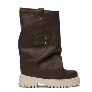 CHUNKY – Leather Boots Brown