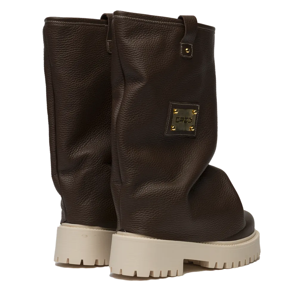 CHUNKY – Leather Boots Brown