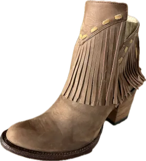 Circle G Women's Brown Fringe Round Toe Boots