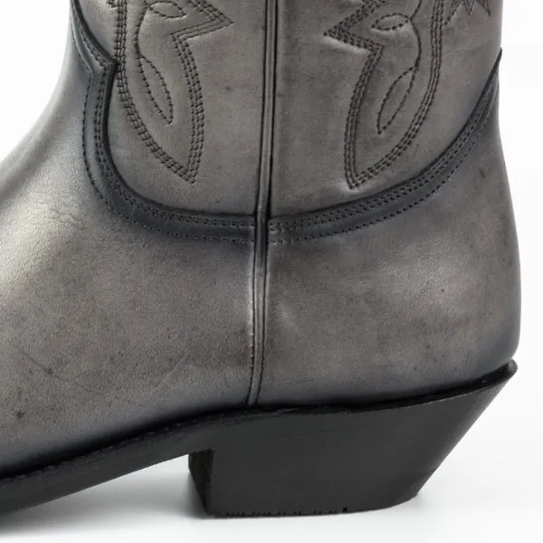 Cowboy Boots for Women and Men Handcrafted Grey Leather 1920s Texans