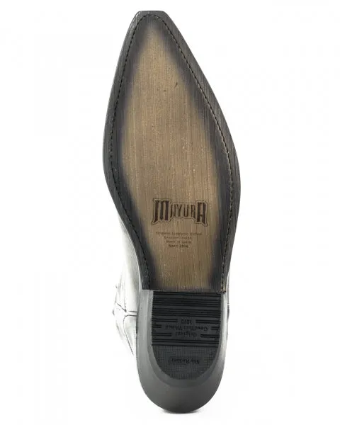 Cowboy Boots for Women and Men Handcrafted Grey Leather 1920s Texans