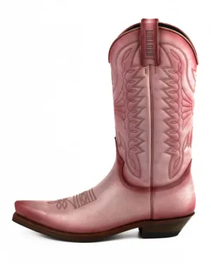 Cowboy Boots for Women and Men Handcrafted Pink Leather 1920s Texans