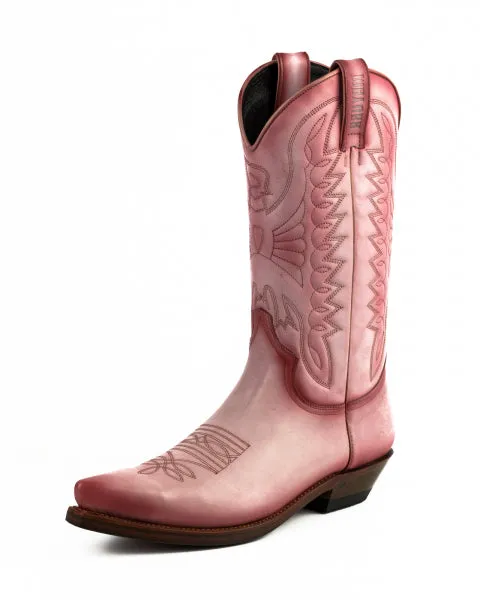 Cowboy Boots for Women and Men Handcrafted Pink Leather 1920s Texans