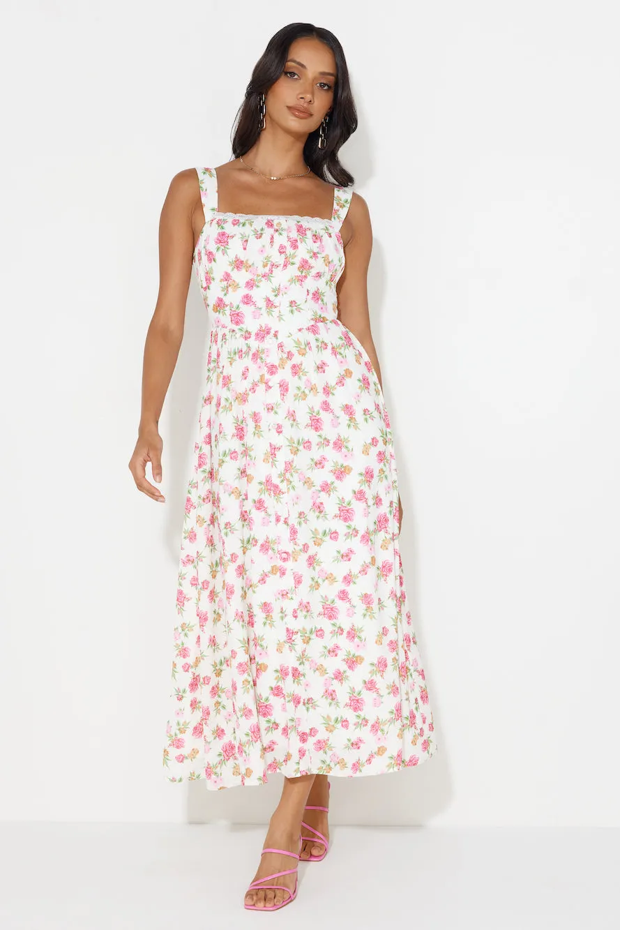 Cupcakes For You Midi Dress White