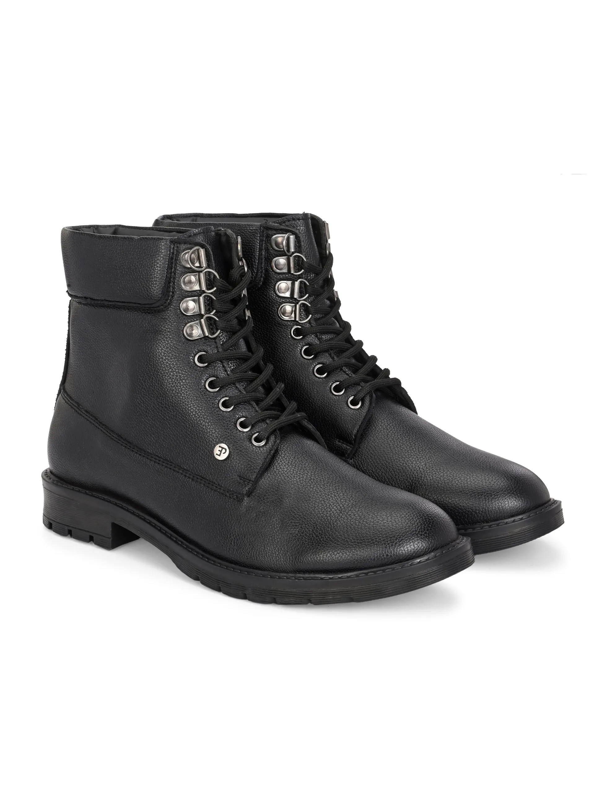 El Paso Men Faux Leather Casual Lace Up Boots