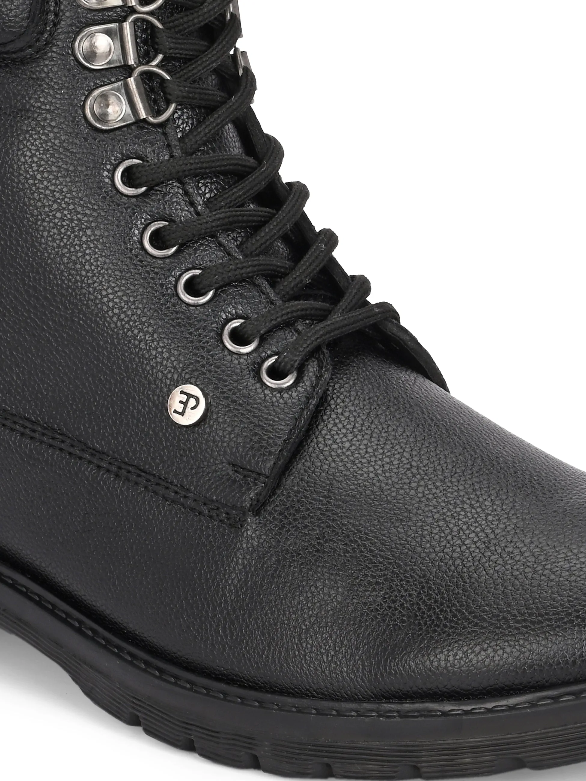 El Paso Men Faux Leather Casual Lace Up Boots