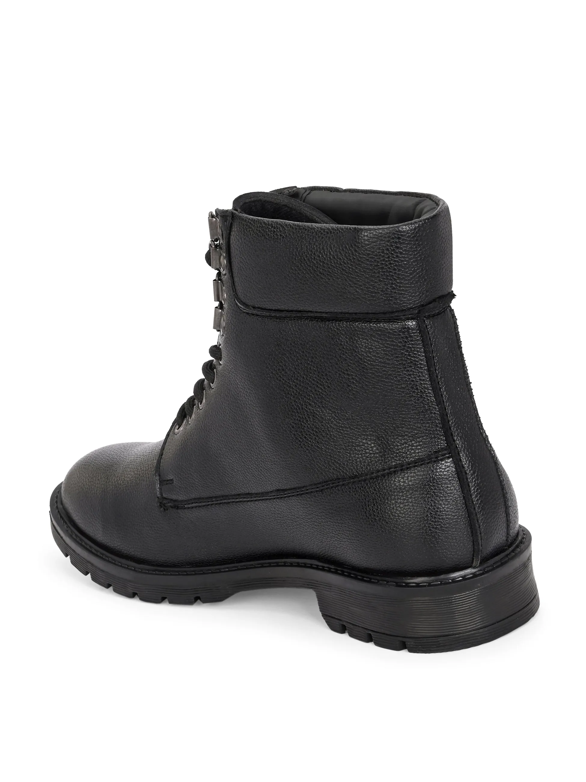 El Paso Men Faux Leather Casual Lace Up Boots