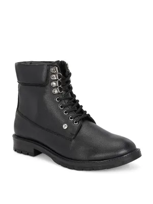 El Paso Men Faux Leather Casual Lace Up Boots