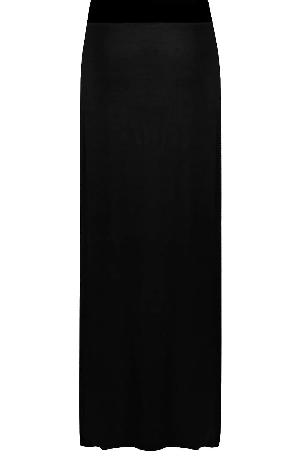 Elasticated Waist Long Maxi Skirt – Plus Size Pencil Style
