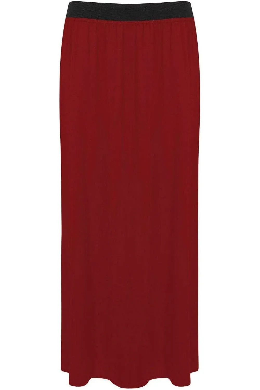 Elasticated Waist Long Maxi Skirt – Plus Size Pencil Style
