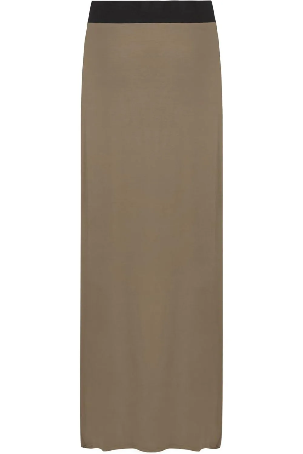 Elasticated Waist Long Maxi Skirt – Plus Size Pencil Style
