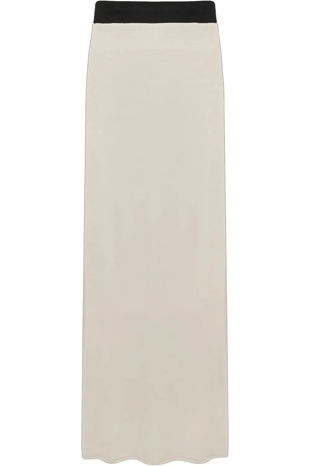 Elasticated Waist Long Maxi Skirt – Plus Size Pencil Style