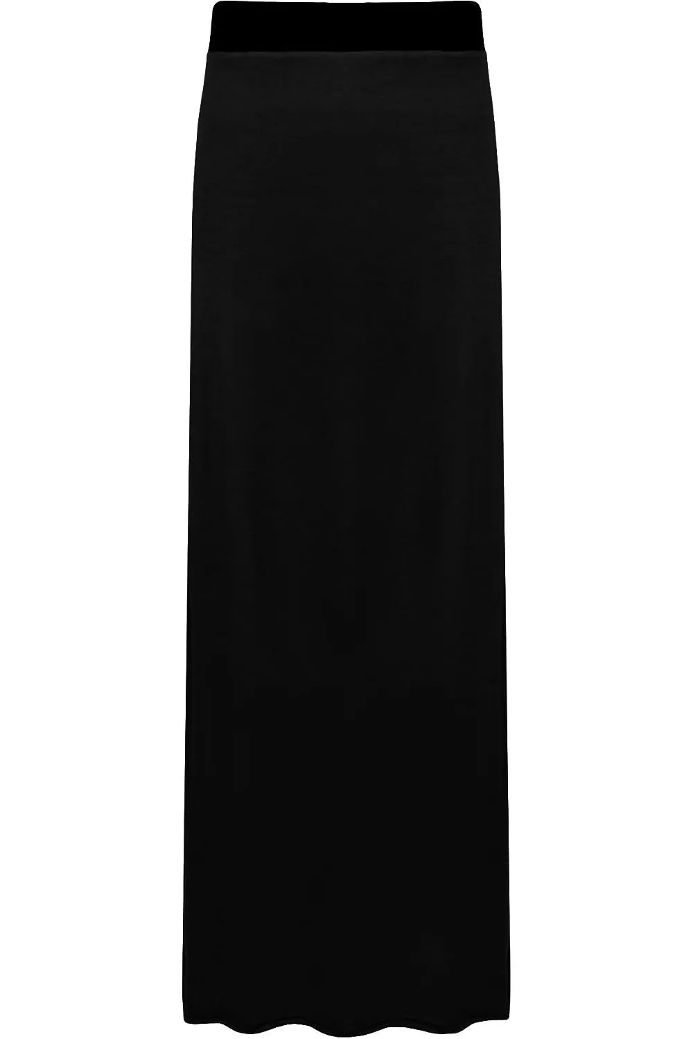 Elasticated Waist Long Maxi Skirt – Plus Size Pencil Style