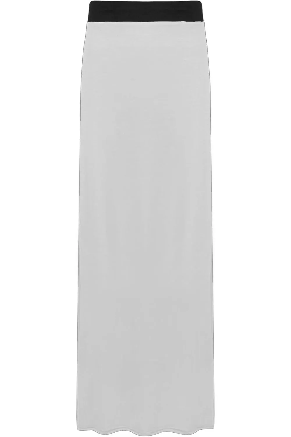 Elasticated Waist Long Maxi Skirt – Plus Size Pencil Style